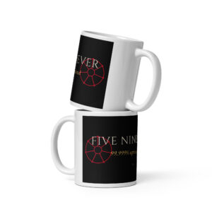 White glossy mug